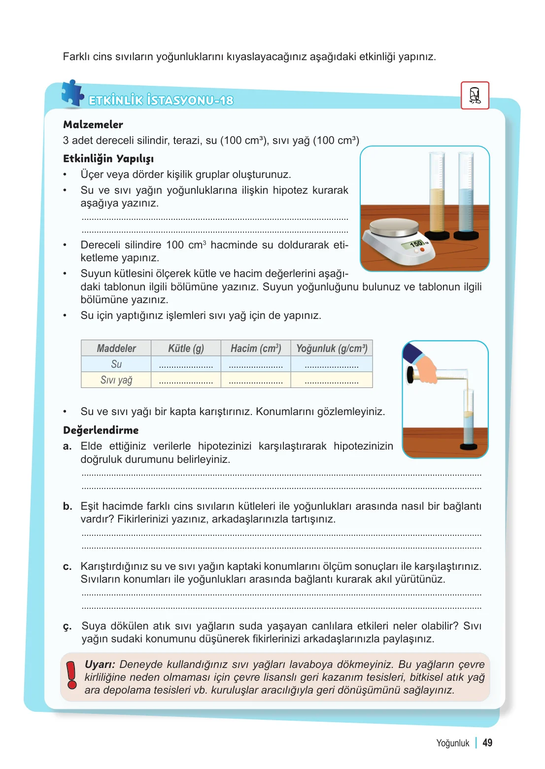 6. Sınıf Fen Bilimleri Ders Kitabı Cevapları Meb Yayınları 2. Kitap Sayfa 49