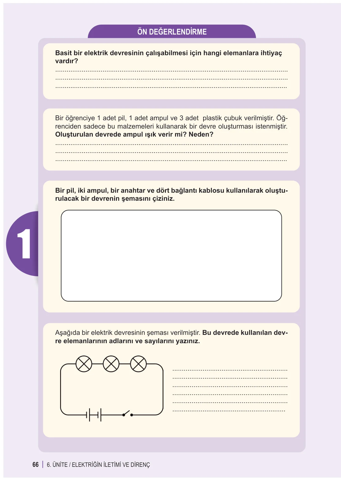 6. Sınıf Fen Bilimleri Ders Kitabı Cevapları Meb Yayınları 2. Kitap Sayfa 66