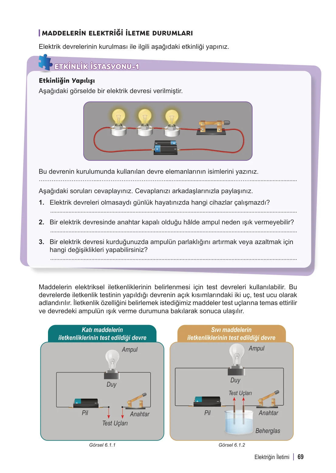 6. Sınıf Fen Bilimleri Ders Kitabı Cevapları Meb Yayınları 2. Kitap Sayfa 69