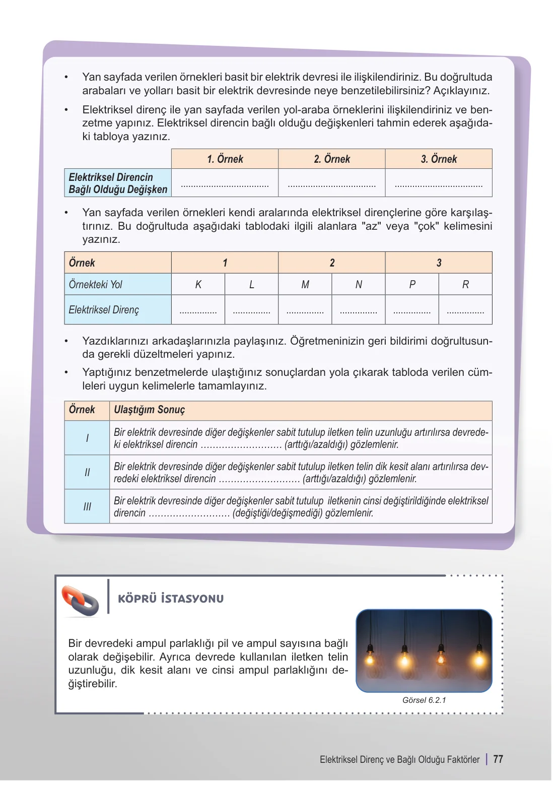 6. Sınıf Fen Bilimleri Ders Kitabı Cevapları Meb Yayınları 2. Kitap Sayfa 77