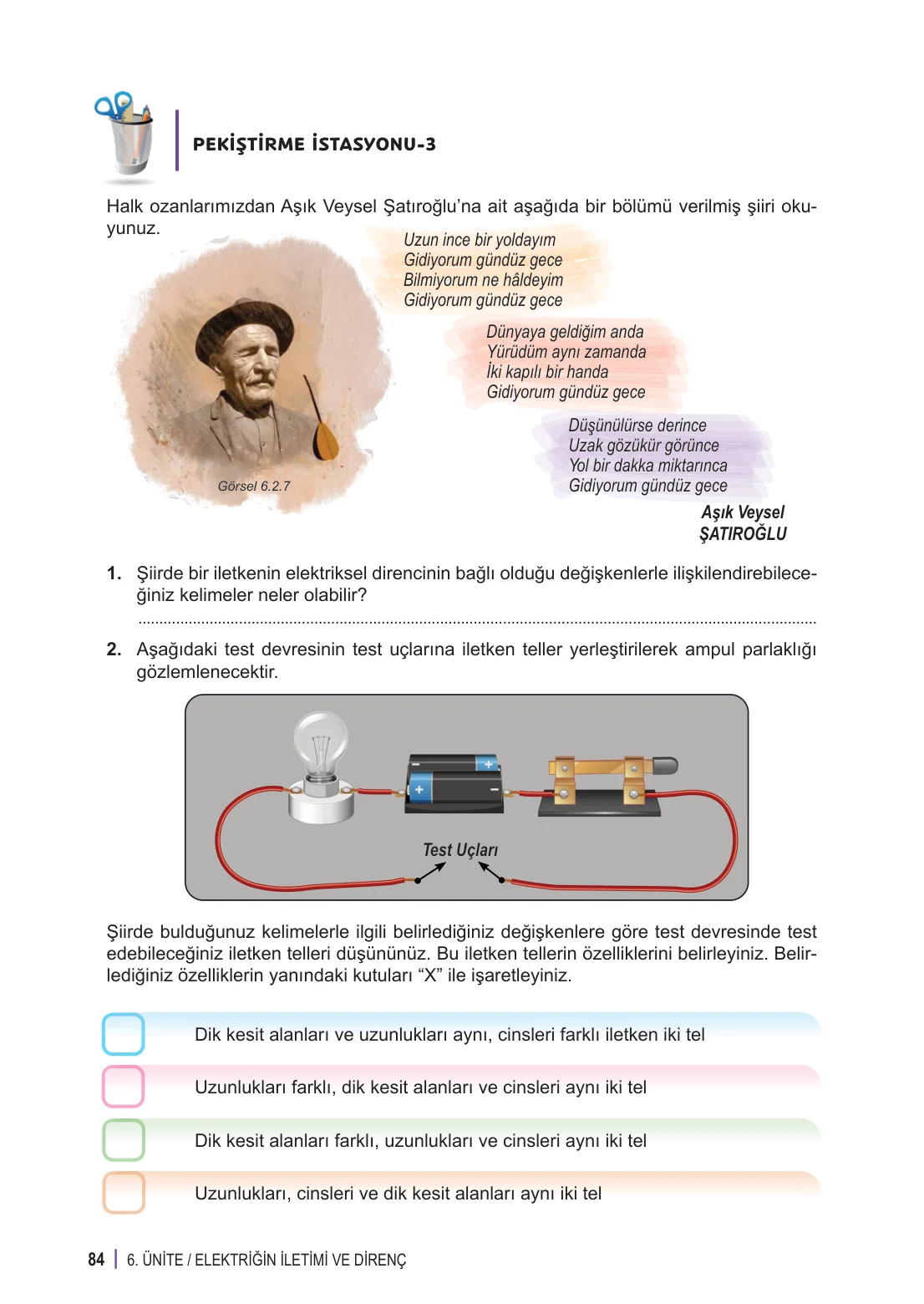 6. Sınıf Fen Bilimleri Ders Kitabı Cevapları Meb Yayınları 2. Kitap Sayfa 84