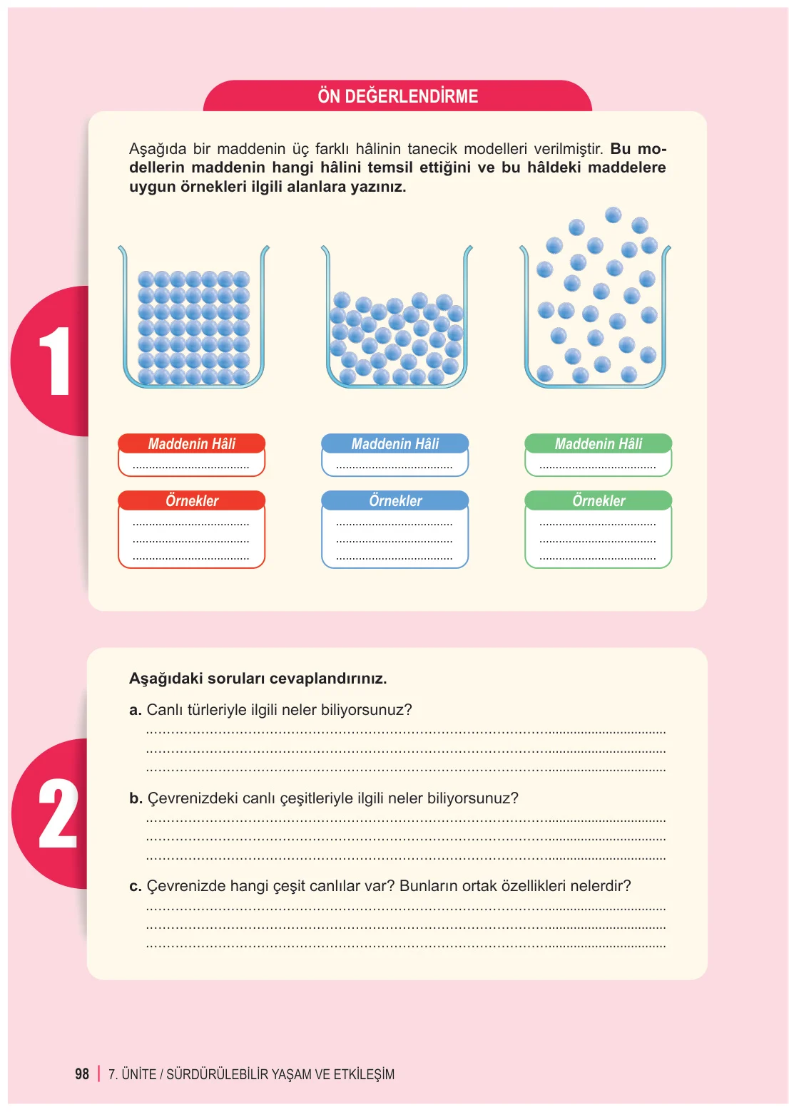 6. Sınıf Fen Bilimleri Ders Kitabı Cevapları Meb Yayınları 2. Kitap Sayfa 98