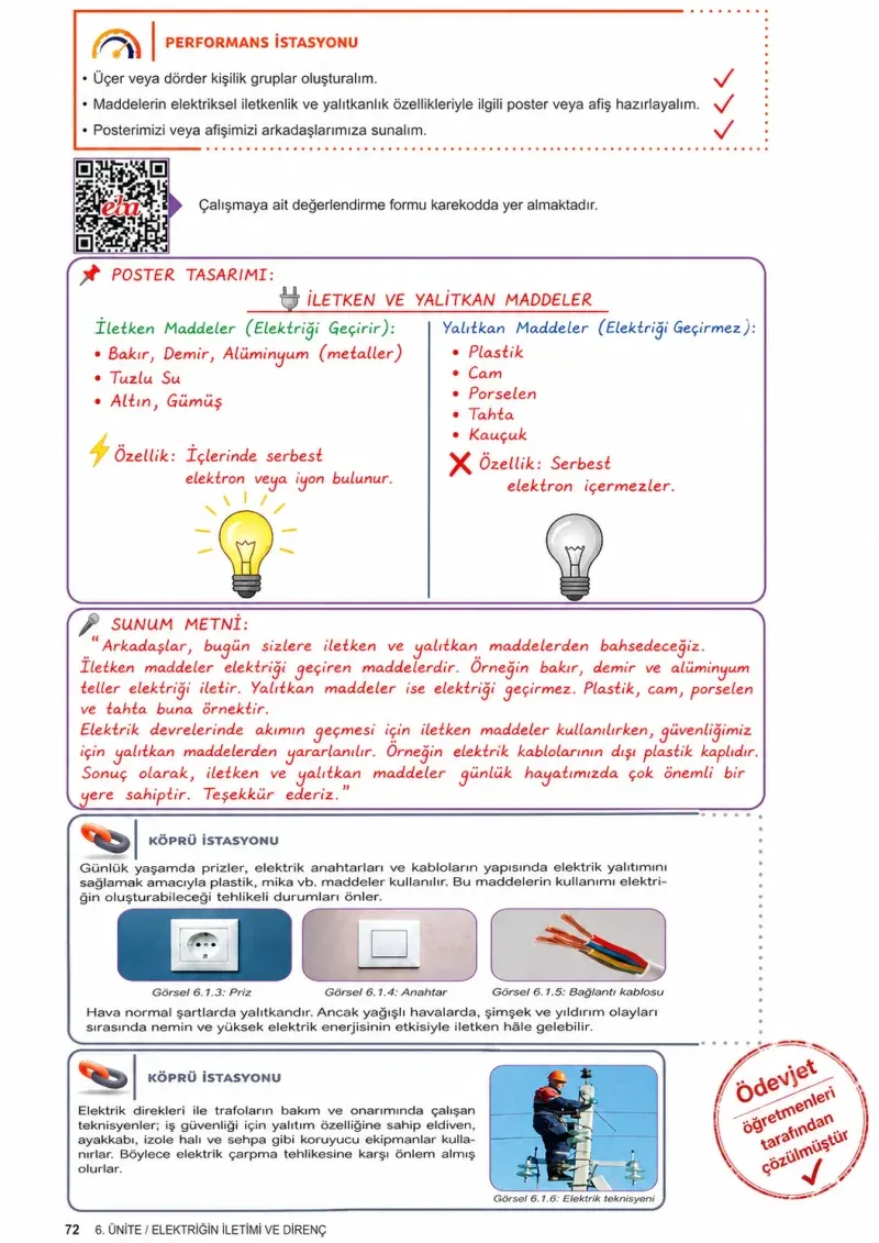 6. Sınıf Fen Bilimleri Ders Kitabı Cevapları Meb Yayınları 2. Kitap Sayfa 72 Çözüm Görseli