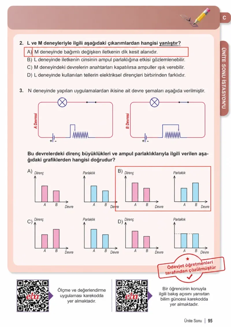 6. Sınıf Fen Bilimleri Ders Kitabı Cevapları Meb Yayınları 2. Kitap Sayfa 95 Çözüm Görseli