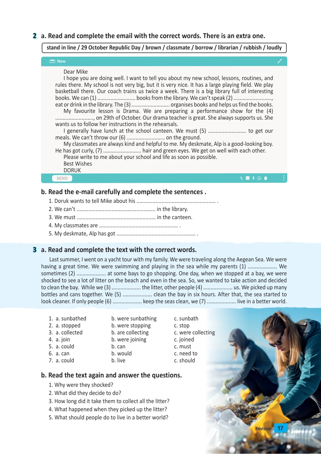 6. Sınıf İngilizce Ders Kitabı Cevapları Çoklu Yabancı Dil Eğitim Modeli Meb Yayınları Sayfa 17