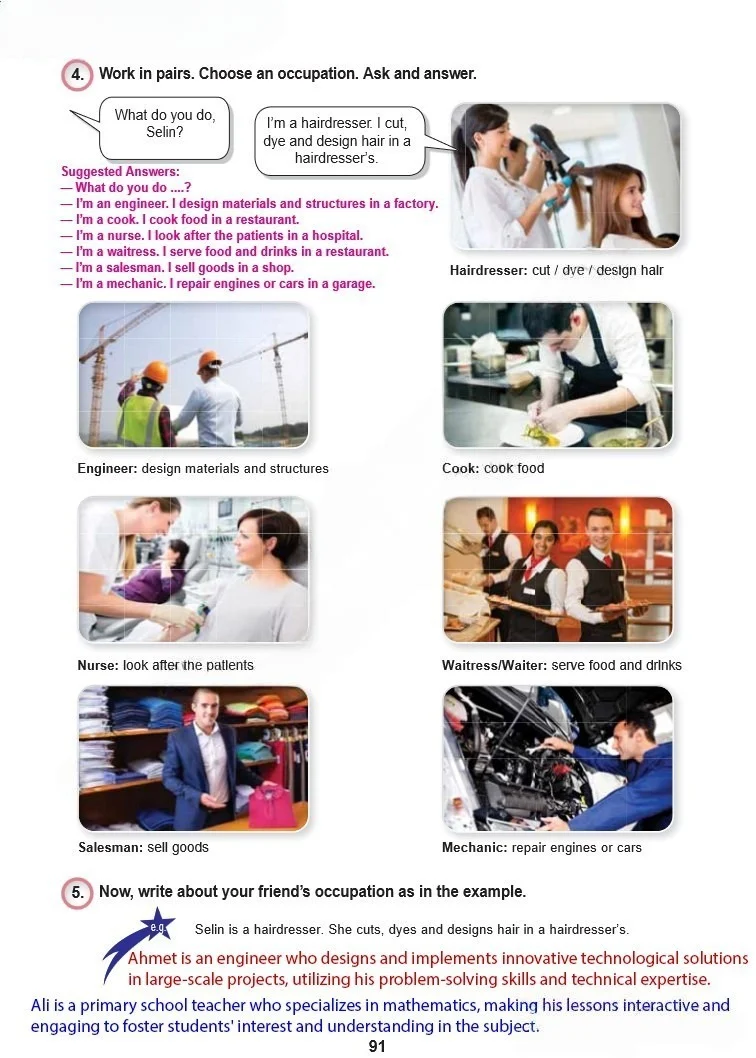 6. Sınıf İngilizce Ders Kitabı Cevapları Hecce Yayınları Sayfa 91 Çözüm Görseli