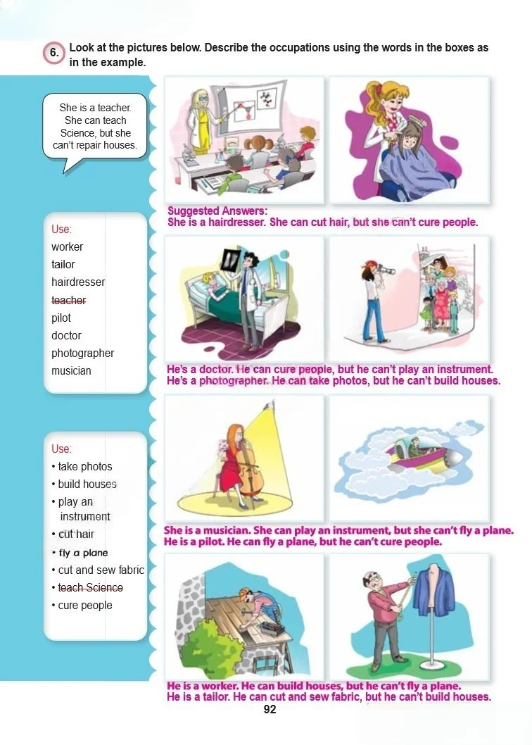 6. Sınıf İngilizce Ders Kitabı Cevapları Hecce Yayınları Sayfa 92 Çözüm Görseli