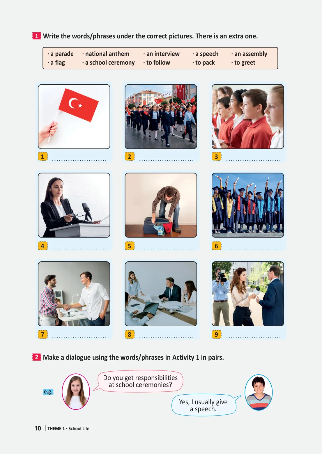 6. Sınıf İngilizce Ders Kitabı Cevapları Meb Yayınları Çalışma Kitabı Sayfa 10