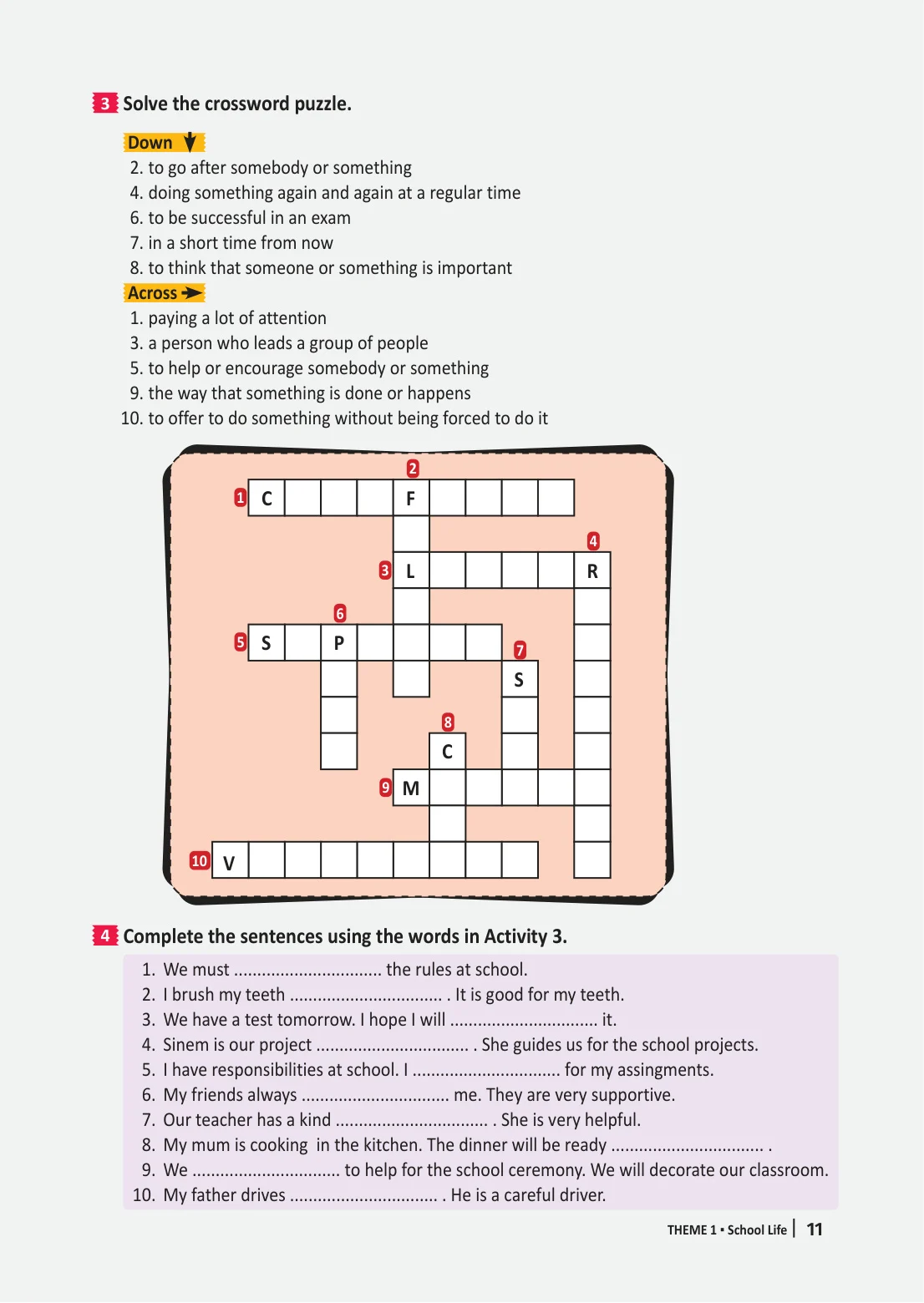 6. Sınıf İngilizce Ders Kitabı Cevapları Meb Yayınları Çalışma Kitabı Sayfa 11