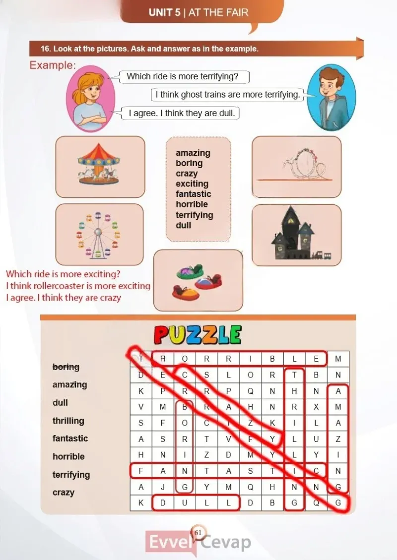 6. Sınıf İngilizce Ders Kitabı Cevapları Meb Yayınları Sayfa 61 Çözüm Görseli