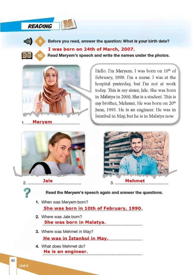 6. Sınıf İngilizce Ders Kitabı Cevapları Monopol Yayınları Sayfa 86 Çözüm Görseli