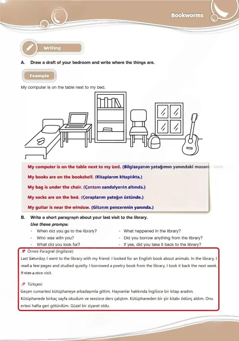 6. Sınıf İngilizce Ders Kitabı Cevapları Özgün Yayınları Sayfa 129 Çözüm Görseli