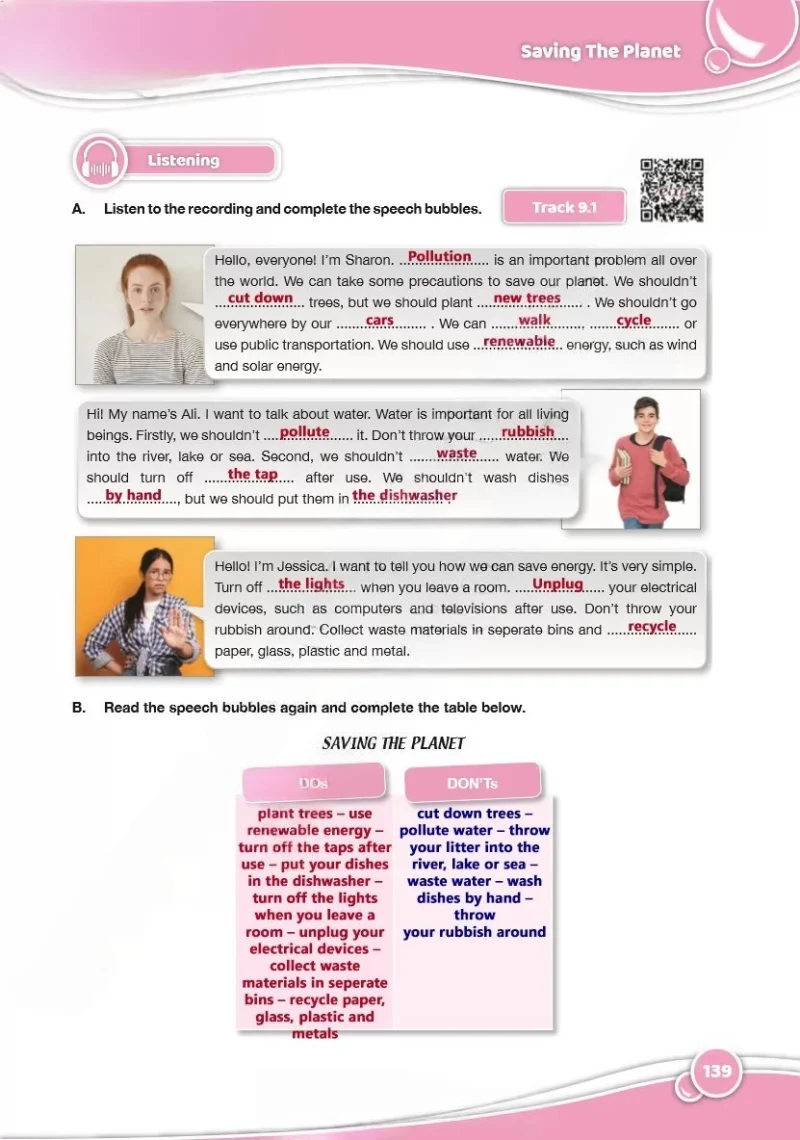 6. Sınıf İngilizce Ders Kitabı Cevapları Özgün Yayınları Sayfa 139 Çözüm Görseli