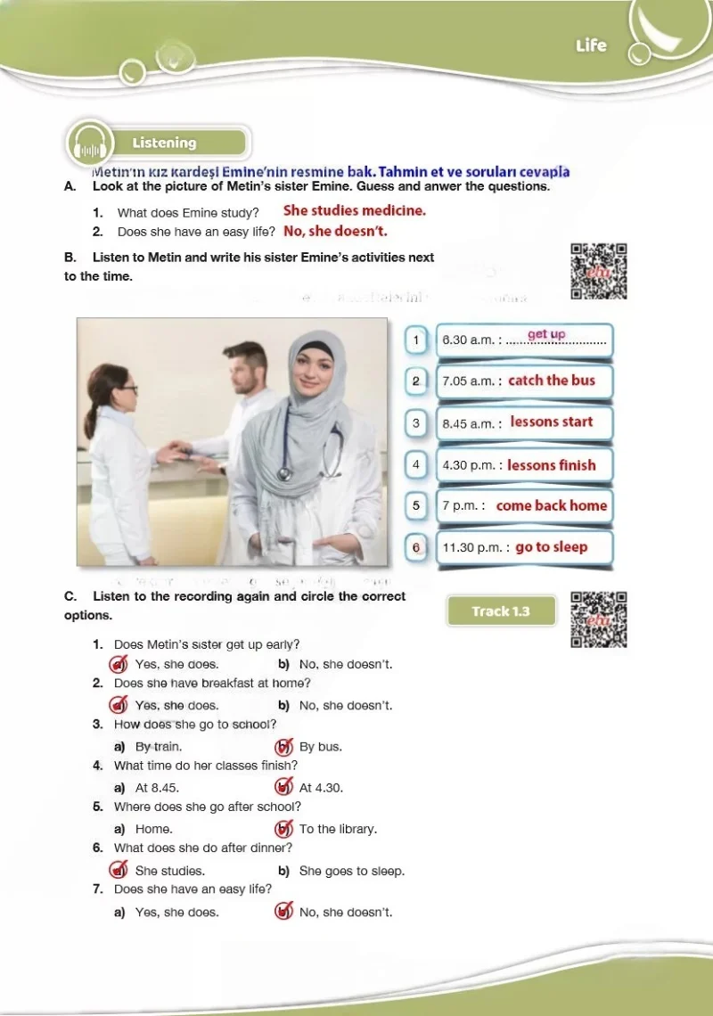 6. Sınıf İngilizce Ders Kitabı Cevapları Özgün Yayınları Sayfa 15 Çözüm Görseli