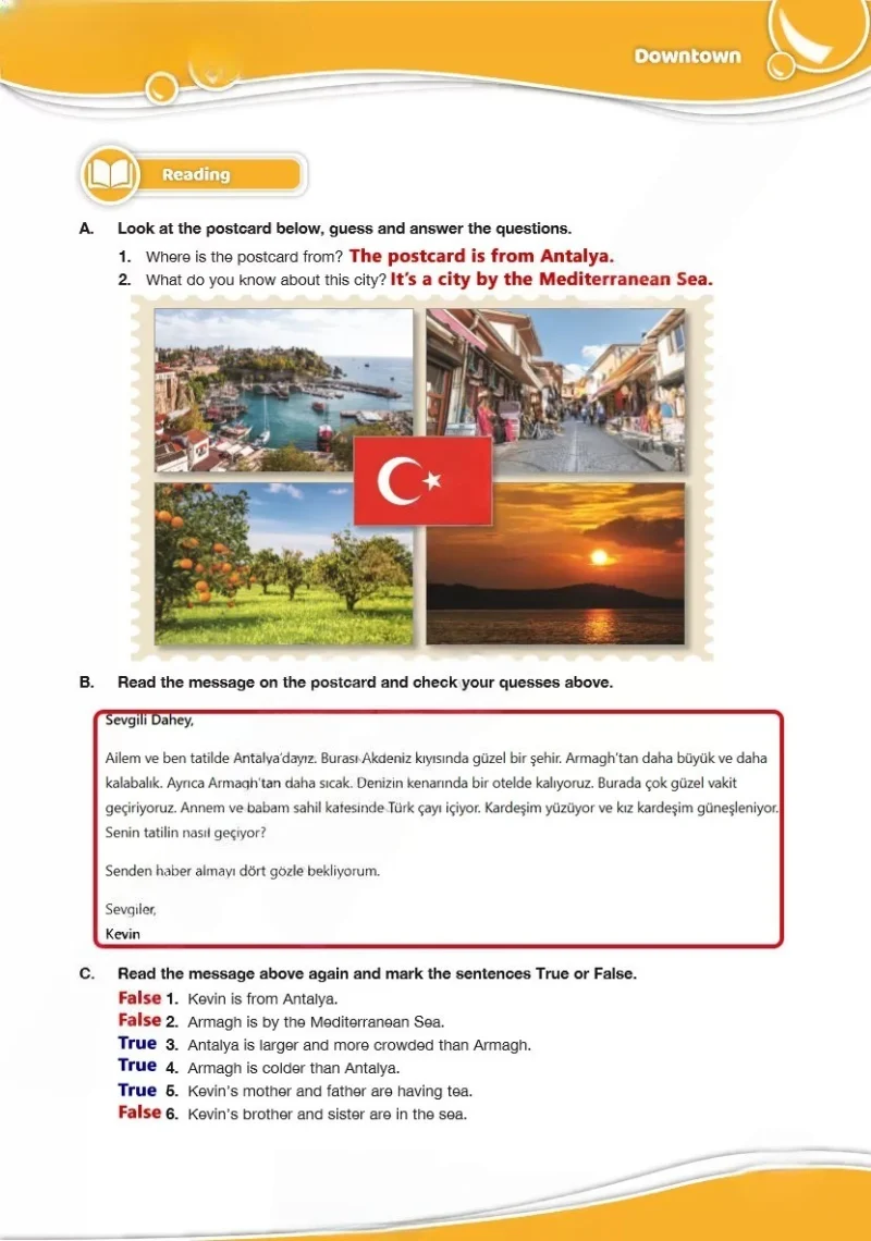 6. Sınıf İngilizce Ders Kitabı Cevapları Özgün Yayınları Sayfa 49 Çözüm Görseli