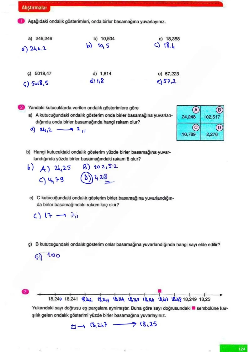 6. Sınıf Matematik Ders Kitabı Cevapları Ata Yayınları Sayfa 124 Çözüm Görseli