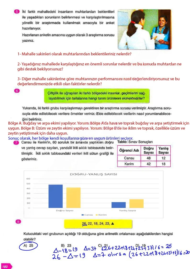 6. Sınıf Matematik Ders Kitabı Cevapları Ata Yayınları Sayfa 180 Çözüm Görseli