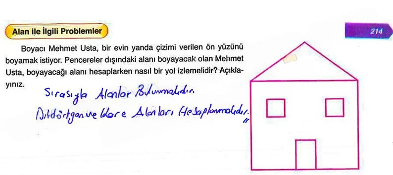 6. Sınıf Matematik Ders Kitabı Cevapları Ata Yayınları Sayfa 214 Çözüm Görseli