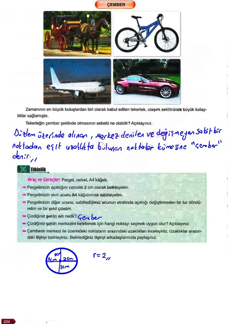 6. Sınıf Matematik Ders Kitabı Cevapları Ata Yayınları Sayfa 224 Çözüm Görseli