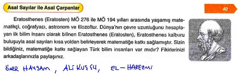 6. Sınıf Matematik Ders Kitabı Cevapları Ata Yayınları Sayfa 40 Çözüm Görseli