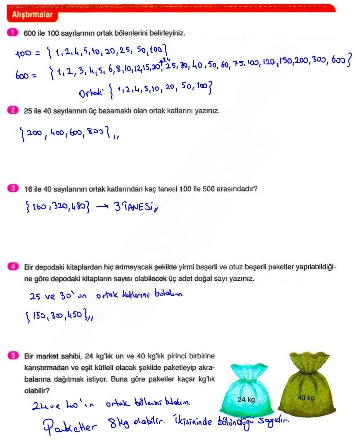 6. Sınıf Matematik Ders Kitabı Cevapları Ata Yayınları Sayfa 50 Çözüm Görseli