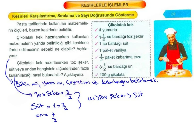 6. Sınıf Matematik Ders Kitabı Cevapları Ata Yayınları Sayfa 75 Çözüm Görseli