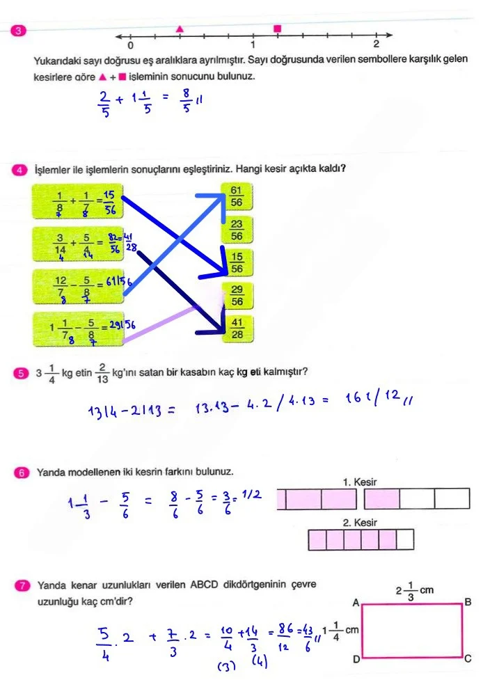 6. Sınıf Matematik Ders Kitabı Cevapları Ata Yayınları Sayfa 86 Çözüm Görseli