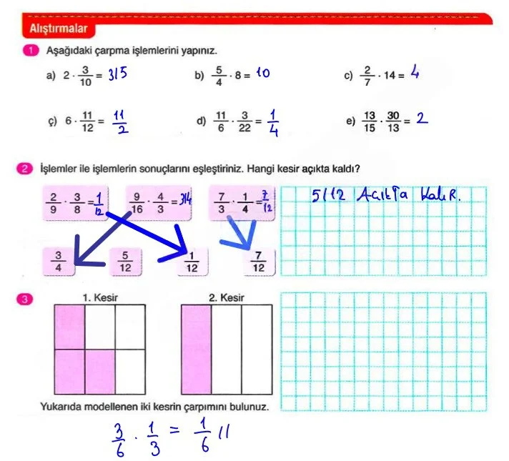 6. Sınıf Matematik Ders Kitabı Cevapları Ata Yayınları Sayfa 92 Çözüm Görseli