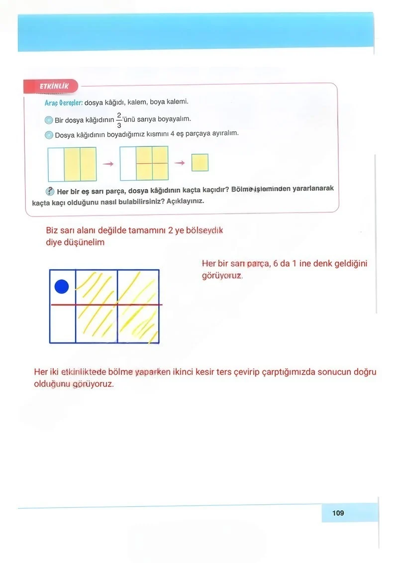 6. Sınıf Matematik Ders Kitabı Cevapları Doğa Yayınları Sayfa 109 Çözüm Görseli