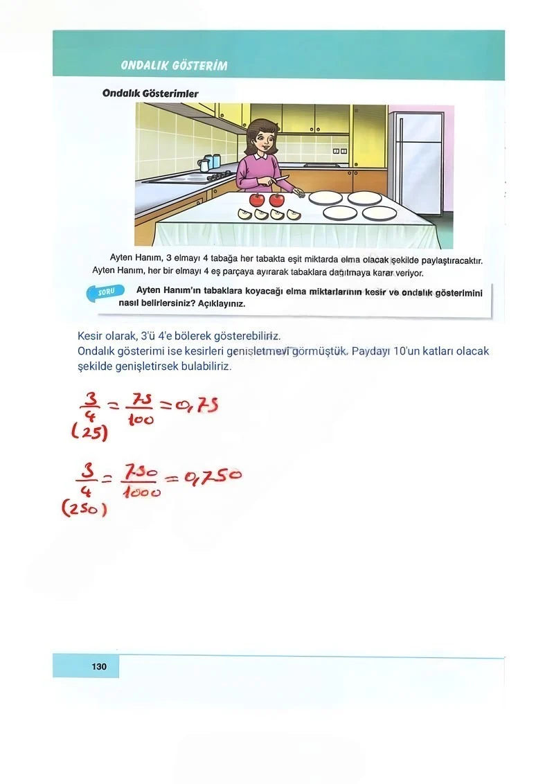 6. Sınıf Matematik Ders Kitabı Cevapları Doğa Yayınları Sayfa 130 Çözüm Görseli