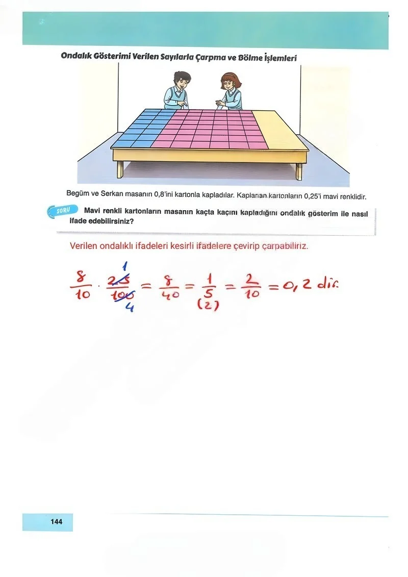 6. Sınıf Matematik Ders Kitabı Cevapları Doğa Yayınları Sayfa 144 Çözüm Görseli