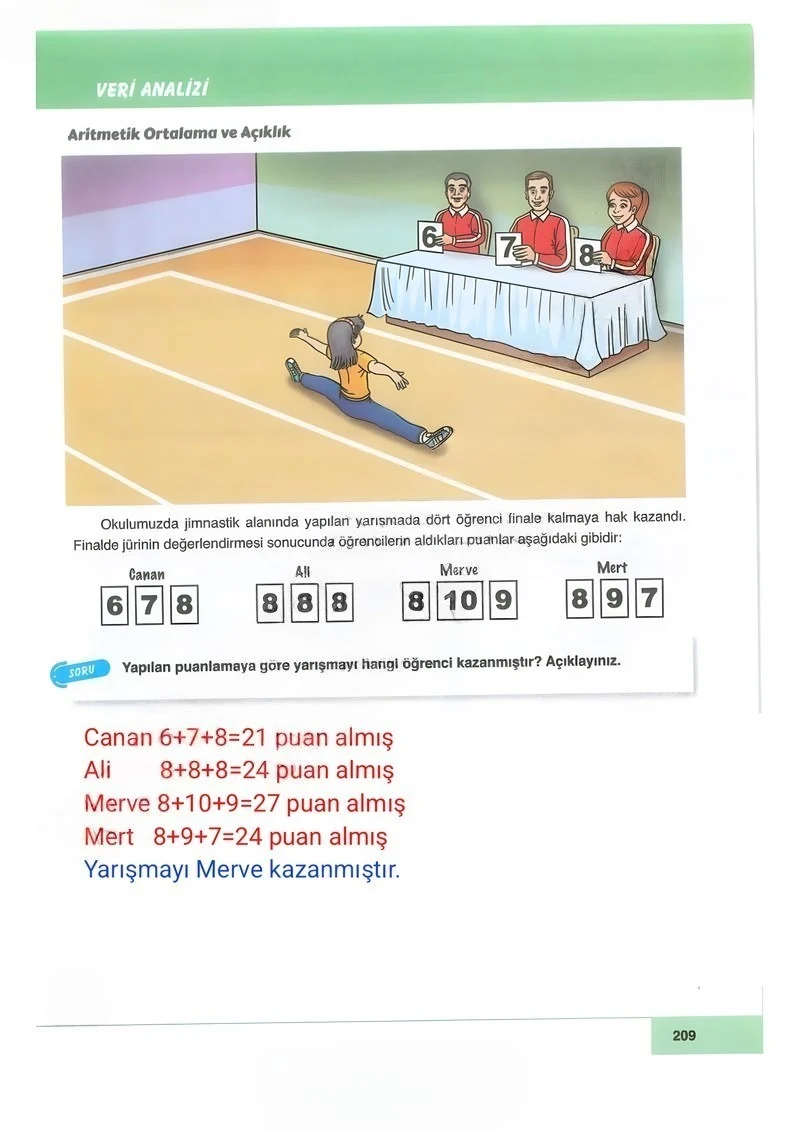 6. Sınıf Matematik Ders Kitabı Cevapları Doğa Yayınları Sayfa 209 Çözüm Görseli