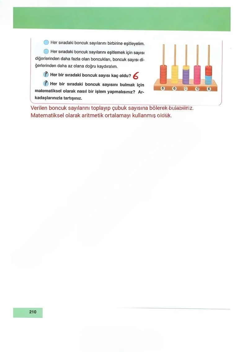 6. Sınıf Matematik Ders Kitabı Cevapları Doğa Yayınları Sayfa 210 Çözüm Görseli