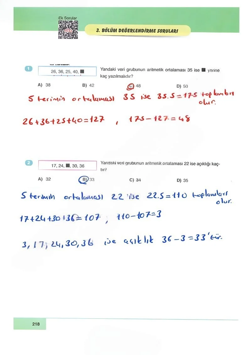 6. Sınıf Matematik Ders Kitabı Cevapları Doğa Yayınları Sayfa 218 Çözüm Görseli