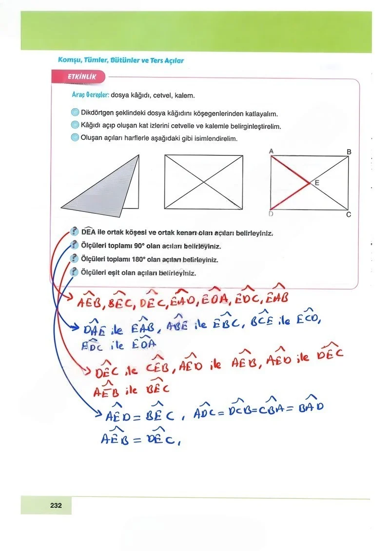 6. Sınıf Matematik Ders Kitabı Cevapları Doğa Yayınları Sayfa 232 Çözüm Görseli