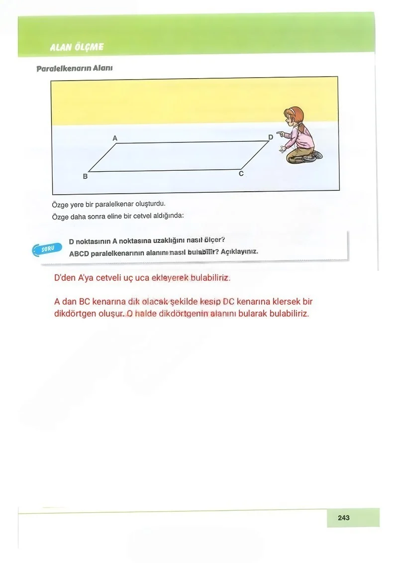 6. Sınıf Matematik Ders Kitabı Cevapları Doğa Yayınları Sayfa 243 Çözüm Görseli