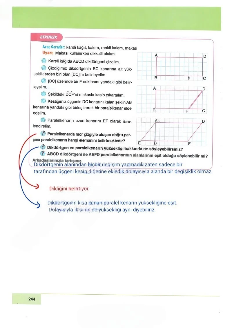 6. Sınıf Matematik Ders Kitabı Cevapları Doğa Yayınları Sayfa 244 Çözüm Görseli