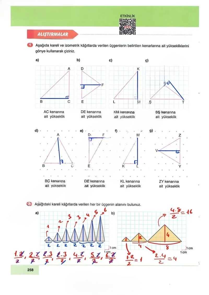 6. Sınıf Matematik Ders Kitabı Cevapları Doğa Yayınları Sayfa 258 Çözüm Görseli
