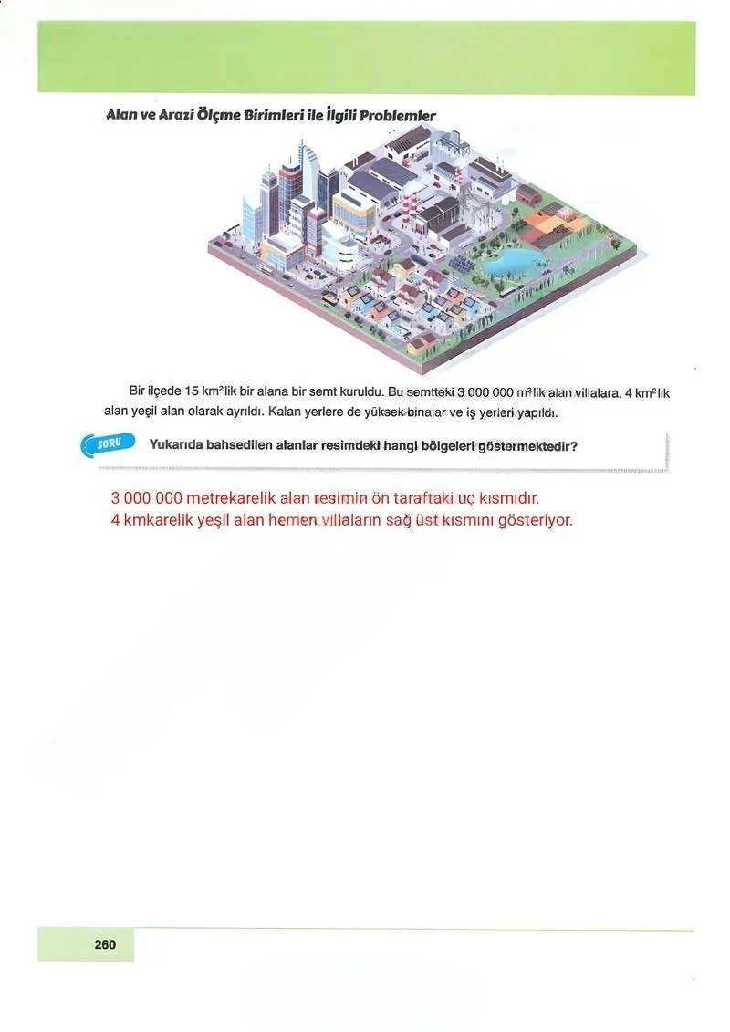 6. Sınıf Matematik Ders Kitabı Cevapları Doğa Yayınları Sayfa 260 Çözüm Görseli