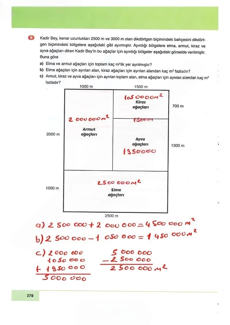 6. Sınıf Matematik Ders Kitabı Cevapları Doğa Yayınları Sayfa 278 Çözüm Görseli
