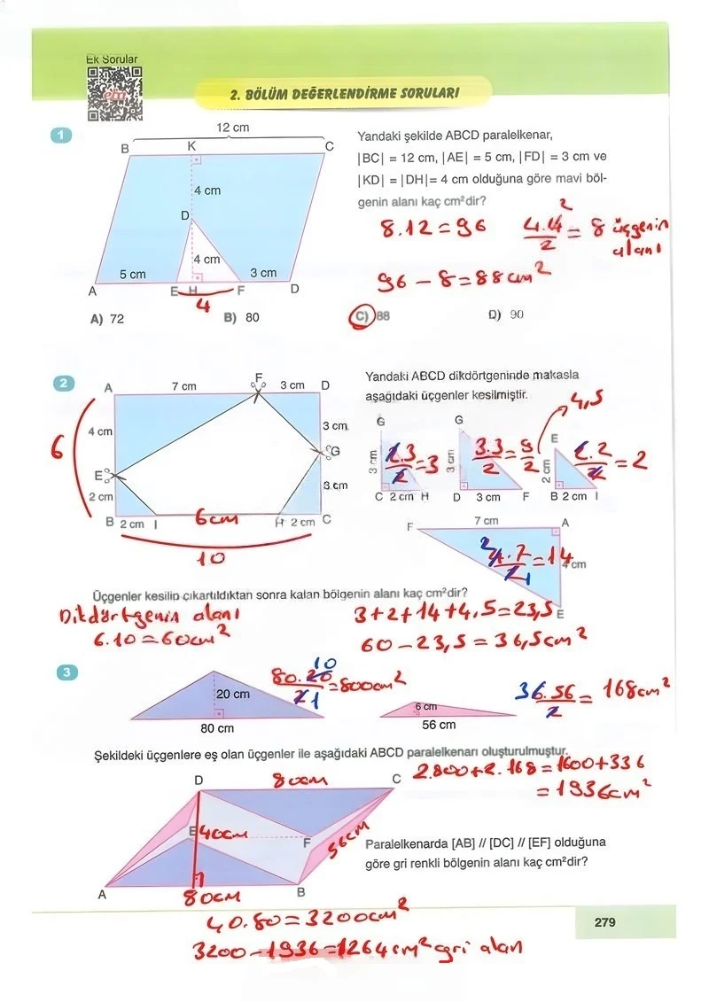 6. Sınıf Matematik Ders Kitabı Cevapları Doğa Yayınları Sayfa 279 Çözüm Görseli