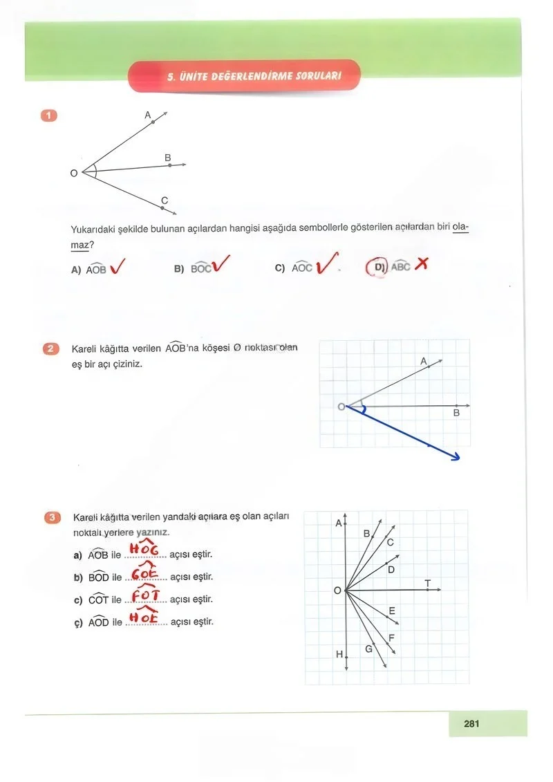 6. Sınıf Matematik Ders Kitabı Cevapları Doğa Yayınları Sayfa 281 Çözüm Görseli