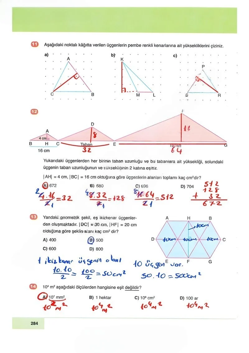 6. Sınıf Matematik Ders Kitabı Cevapları Doğa Yayınları Sayfa 284 Çözüm Görseli