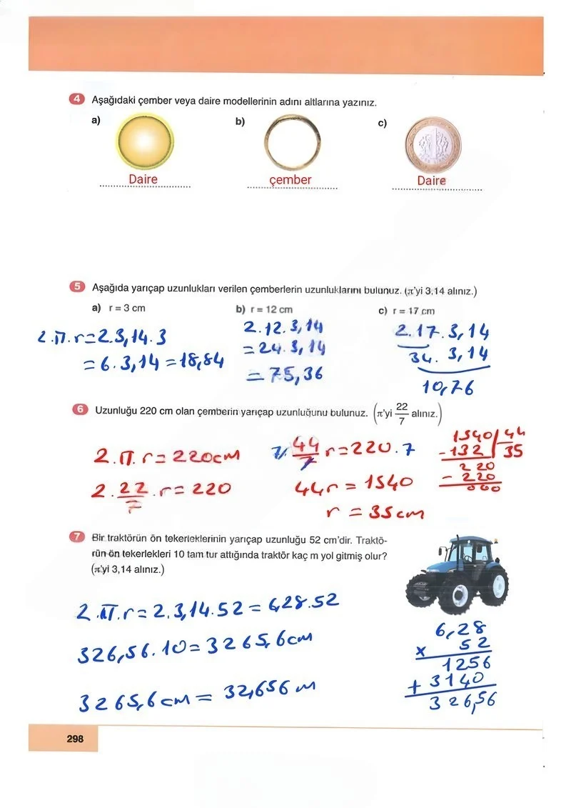 6. Sınıf Matematik Ders Kitabı Cevapları Doğa Yayınları Sayfa 298 Çözüm Görseli