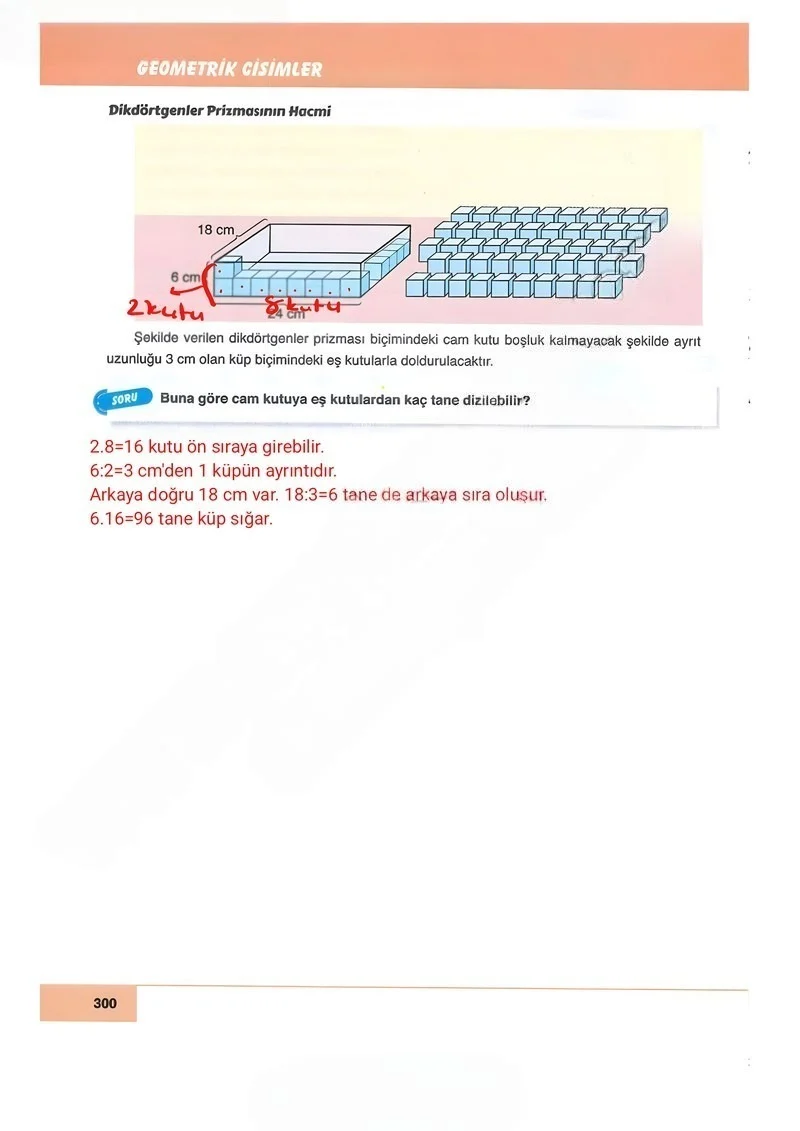 6. Sınıf Matematik Ders Kitabı Cevapları Doğa Yayınları Sayfa 300 Çözüm Görseli