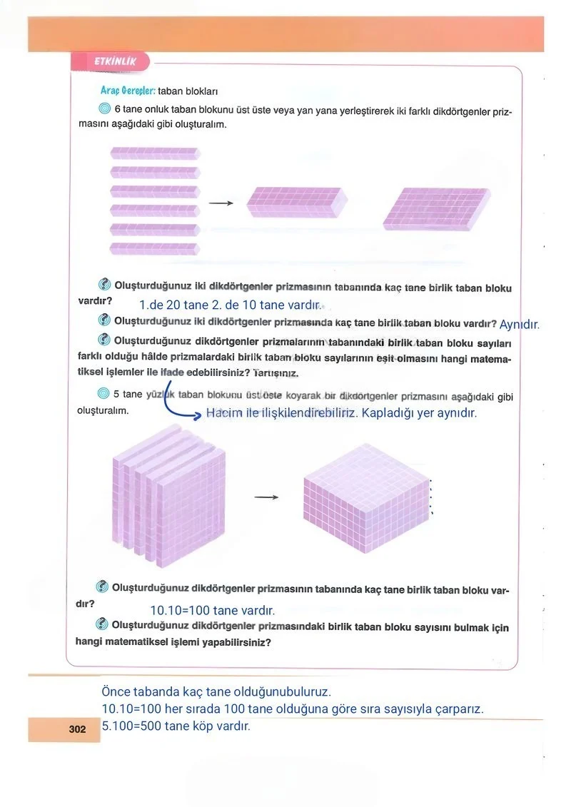 6. Sınıf Matematik Ders Kitabı Cevapları Doğa Yayınları Sayfa 302 Çözüm Görseli