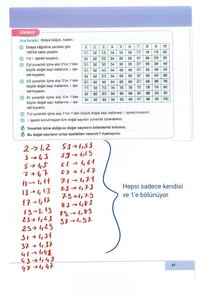 6. Sınıf Matematik Ders Kitabı Cevapları Doğa Yayınları Sayfa 47 Çözüm Görseli