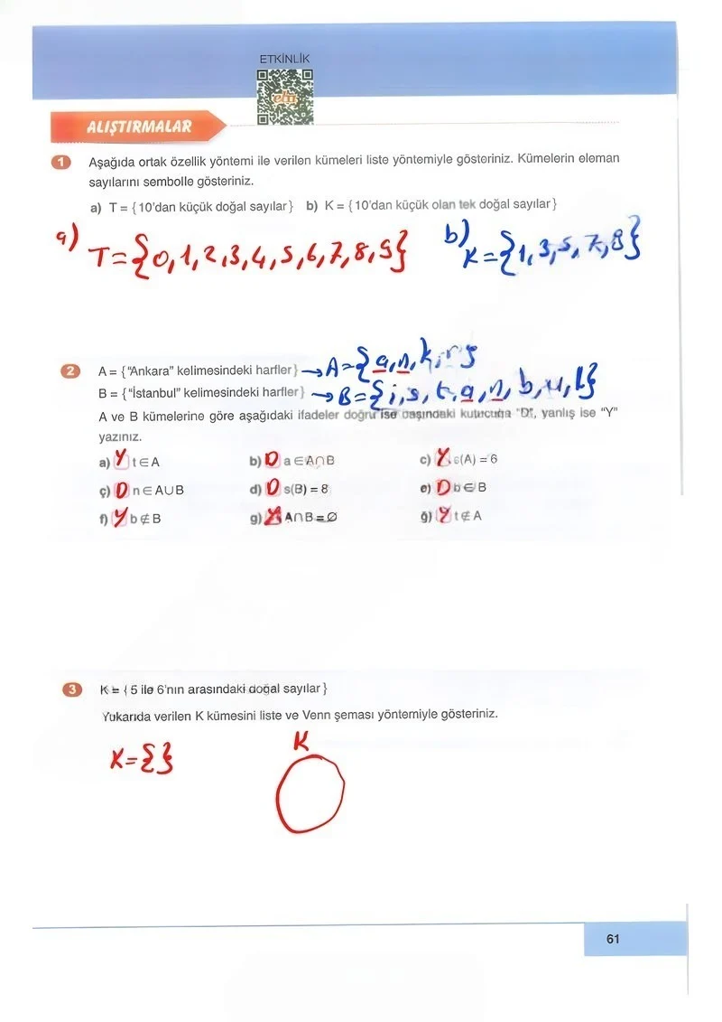 6. Sınıf Matematik Ders Kitabı Cevapları Doğa Yayınları Sayfa 61 Çözüm Görseli