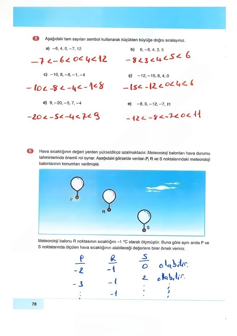 6. Sınıf Matematik Ders Kitabı Cevapları Doğa Yayınları Sayfa 78 Çözüm Görseli