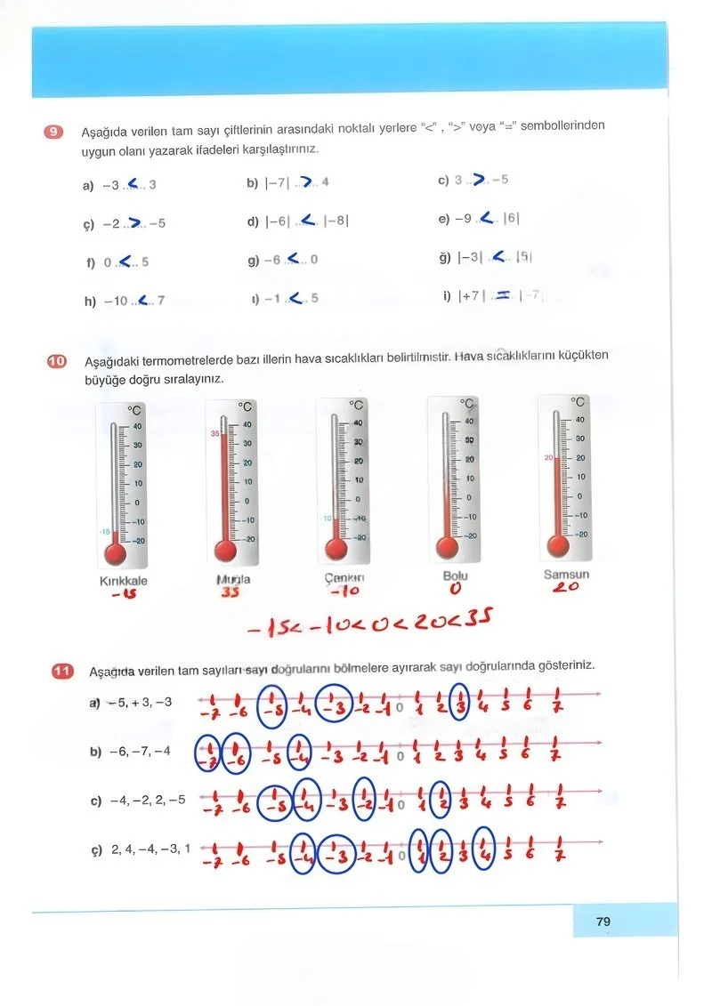 6. Sınıf Matematik Ders Kitabı Cevapları Doğa Yayınları Sayfa 79 Çözüm Görseli